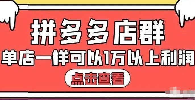 拼多多店群单店一样可以产出1万5以上利润【付费文章】-久创网