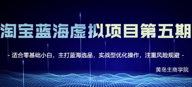 淘宝虚拟无货源3.0 4.0 5.0，适合零基础小白，主打蓝海选品，实战型优化操作-久创网