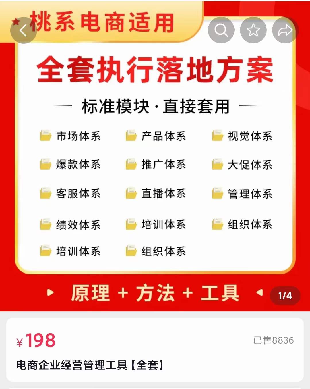 外面卖198·电商企业经营管理工具：全套执行落地方案 标准模块·直接套用-久创网