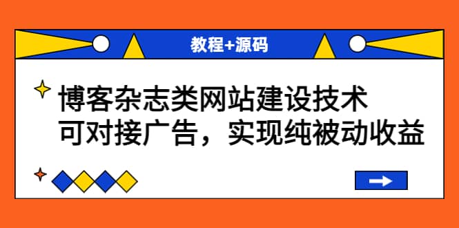 博客杂志类网站建设技术，可对接广告，实现纯被动收益（教程 源码）-久创网