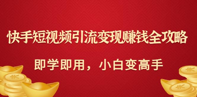 快手短视频引流变现赚钱全攻略：即学即用，小白变高手（价值980元）-久创网