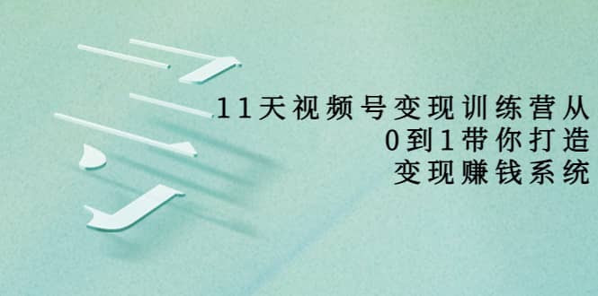 好望角·11天视频号变现训练营，从0到1打造变现赚钱系统（价值398）-久创网