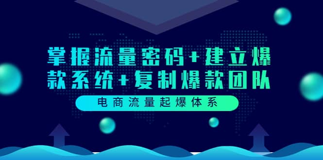 电商流量起爆体系：掌握流量密码 建立爆款系统 复制爆款团队（价值599）-久创网