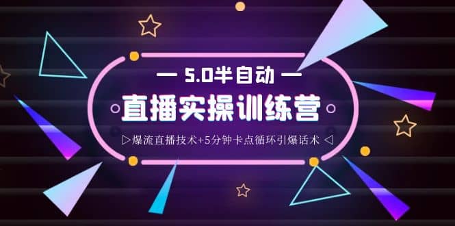 蚂蚁·5.0半自动直播2345打法，半自动爆流直播技术 5分钟卡点循环引爆话术-久创网