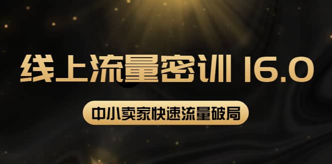 2022秋秋线上流量密训16.0：包含 暴力引流10W 中小卖家流量破局技巧 等等！-久创网