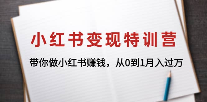 小红书变现特训营：带你做小红书项目-久创网