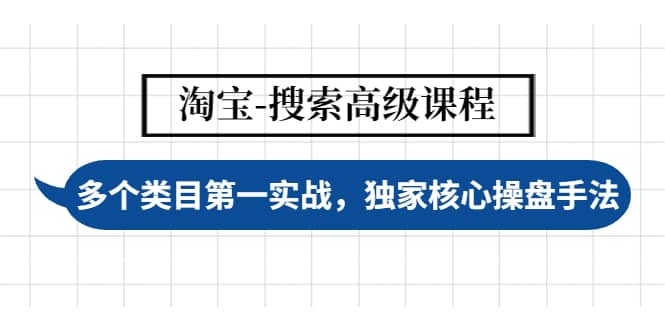 淘宝-搜索高级课程：多个类目第一实战，独家核心操盘手法-久创网