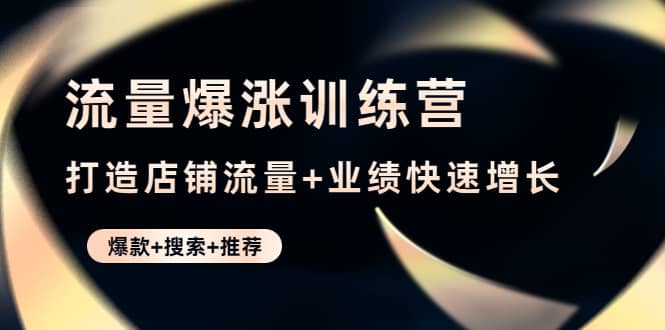 流量爆涨训练营：打造店铺流量 业绩快速增长 (爆款 搜索 推荐)-久创网