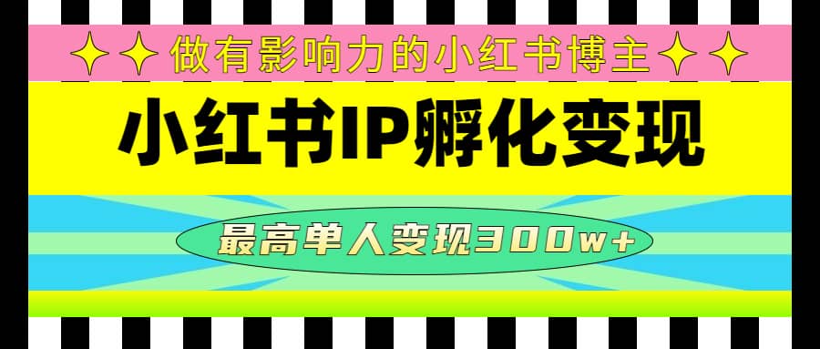 某收费培训-小红书IP孵化变现：做有影响力的小红书博主-久创网