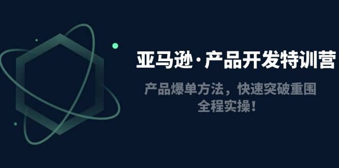 亚马逊·产品开发特训营：产品爆单方法，快速突破重围，全程实操-久创网