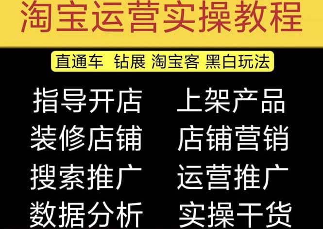 2023淘宝开店教程0基础到高级全套视频网店电商运营培训教学课程（2月更新）-久创网