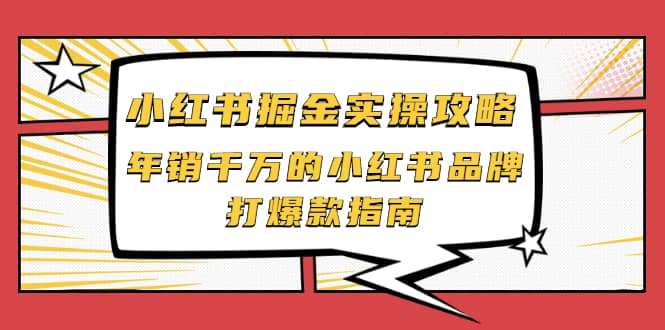 小红书掘金实操攻略，年销千万的小红书品牌打爆款指南-久创网