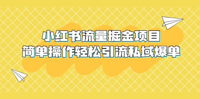 外面收费398小红书流量掘金项目，简单操作轻松引流私域爆单-久创网