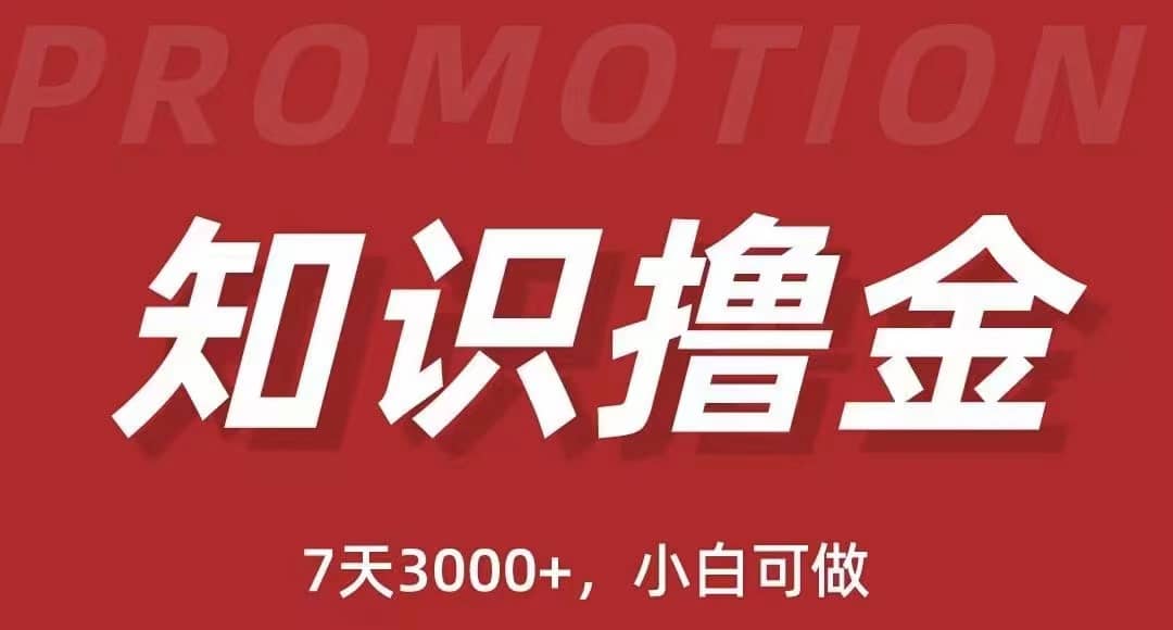 抖音知识撸金项目：执行力强当天见收益(教程 资料)-久创网