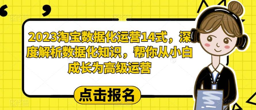 2023淘宝数据化-运营 14式，深度解析数据化知识，帮你从小白成长为高级运营-久创网