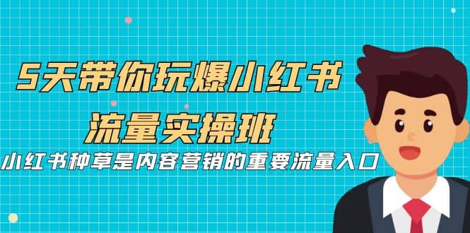 5天带你玩爆小红书流量实操班，小红书种草是内容营销的重要流量入口-久创网