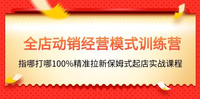 全店动销-经营模式训练营，指哪打哪100%精准拉新保姆式起店实战课程-久创网