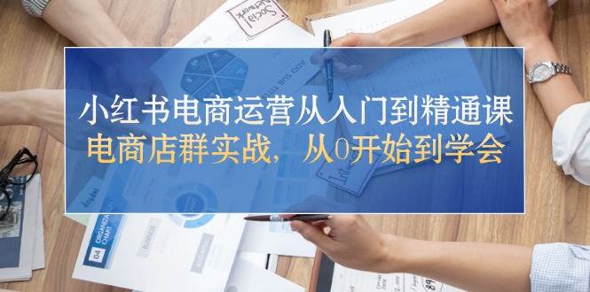 小红书电商运营从入门到精通课，电商店群实战，从0开始到学会-久创网