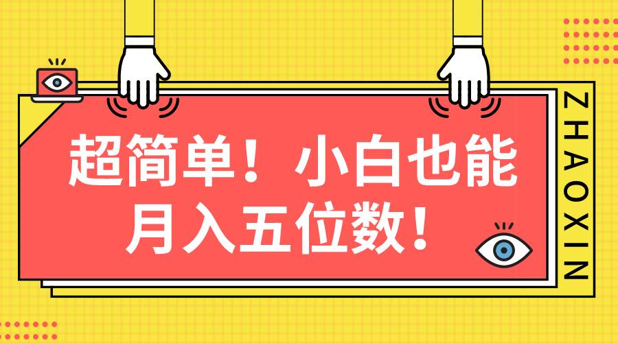 超简单图文项目！小白也能月入五位数-久创网