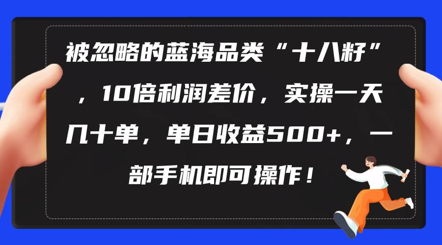 被忽略的蓝海品类“十八籽”，10倍利润差价，实操一天几十单 单日收益500+-久创网