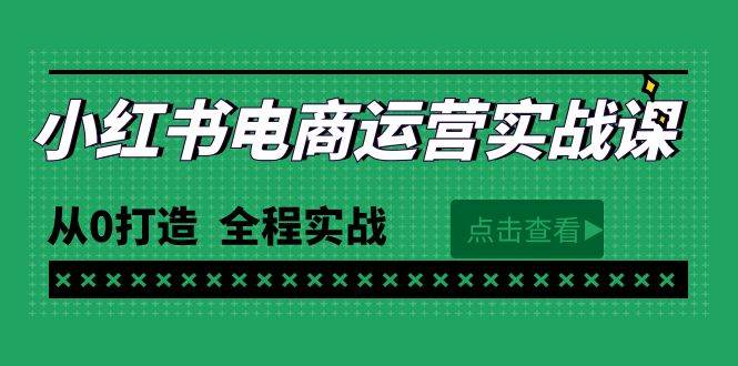 最新小红书·电商运营实战课，从0打造  全程实战（65节视频课）-久创网