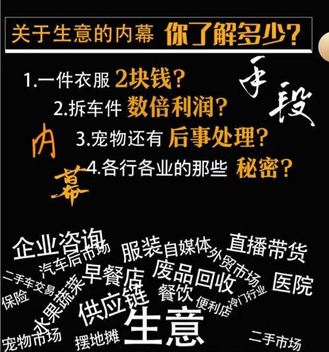 生意内幕·与手段：行业内幕、冷门行业、尾货处理、废品回收、空手套白狼（全集）-久创网