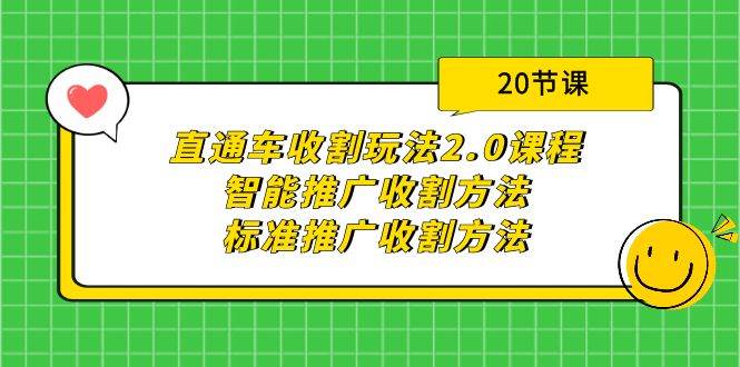 直通车收割玩法2.0课程：智能推广收割方法+标准推广收割方法（20节课）-久创网