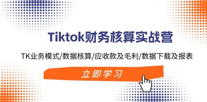 Tiktok财务核算实战营：TK业务模式/数据核算/应收款及毛利/数据下载及报表-久创网