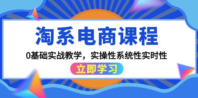 淘系电商课程，0基础实战教学，实操性系统性实时性（15节课）-久创网