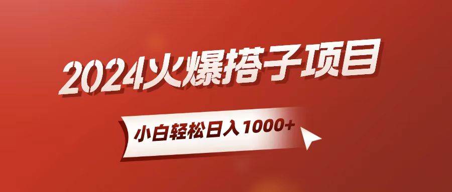 小白轻松上手，日入1000+，搭子项目-久创网