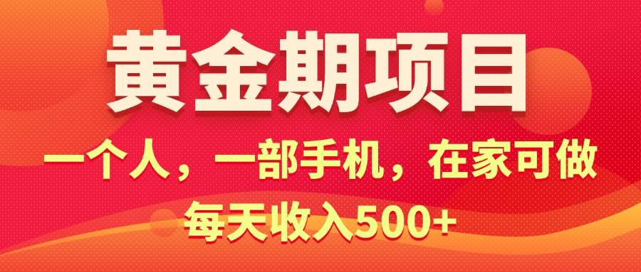 黄金期项目，电商搞钱！一个人，一部手机，在家可做，每天收入500+-久创网