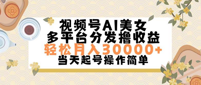 视频号AI美女，轻松月入30000+,操作简单轻松上手-久创网