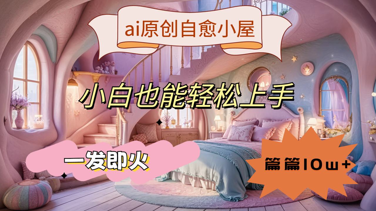 ai原创治愈小屋，小白也能轻松上手，一发即火，篇篇10w+-久创网