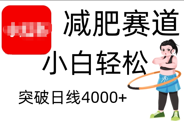 小红书减肥赛道，小白轻松日利润4000+-久创网