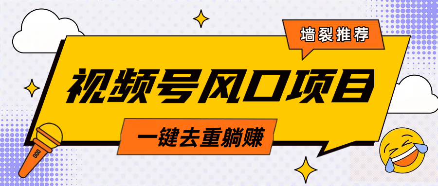 视频号风口蓝海项目，中老年人的流量密码，简单无脑，一键去重，轻松月入过万-久创网